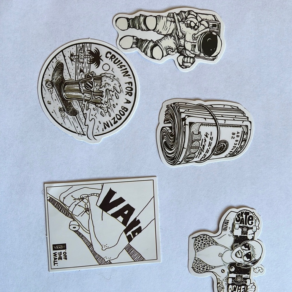 5 stickers, new
